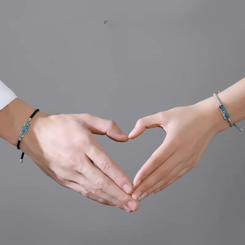 Silver Bond Copper Couple Bracelet