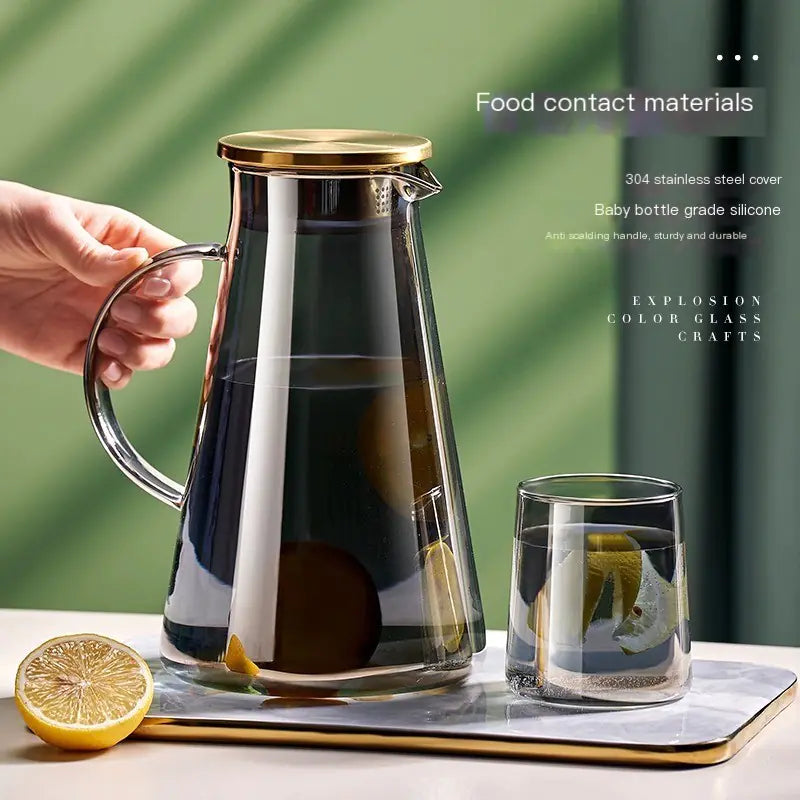 High-Temperature Glass Iced Tea Pitcher Set