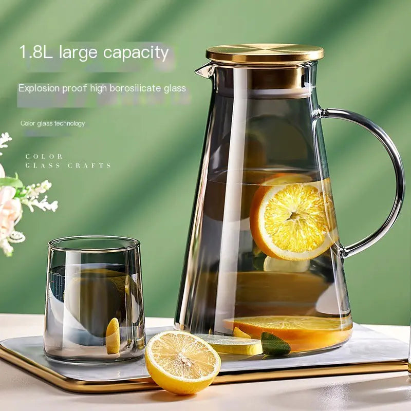 High-Temperature Glass Iced Tea Pitcher Set