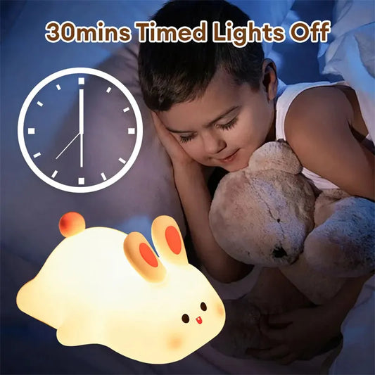Soft Glow Rabbit Night Lamp