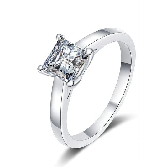 925 Sterling Silver Special-Shaped Moissanite Ring