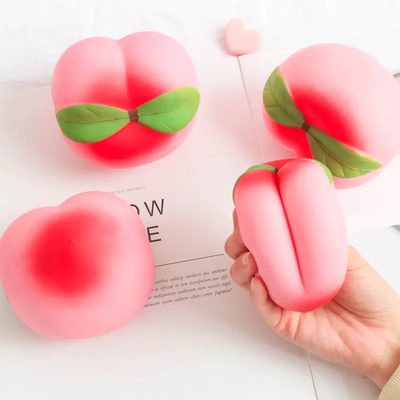 Squishy Peach Stress Toy for Relaxation