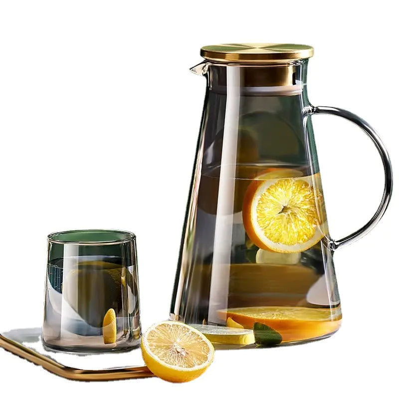 High-Temperature Glass Iced Tea Pitcher Set
