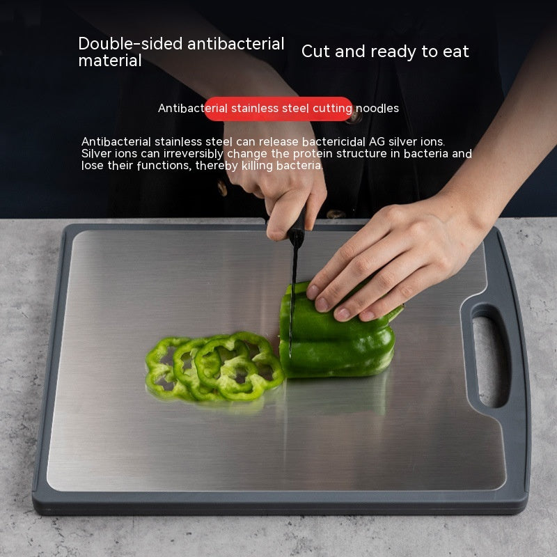 Antibacterial Mildewproof Ebony Stainless Steel Cutting Board
