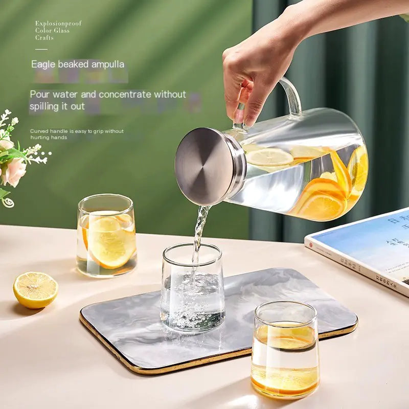 High-Temperature Glass Iced Tea Pitcher Set