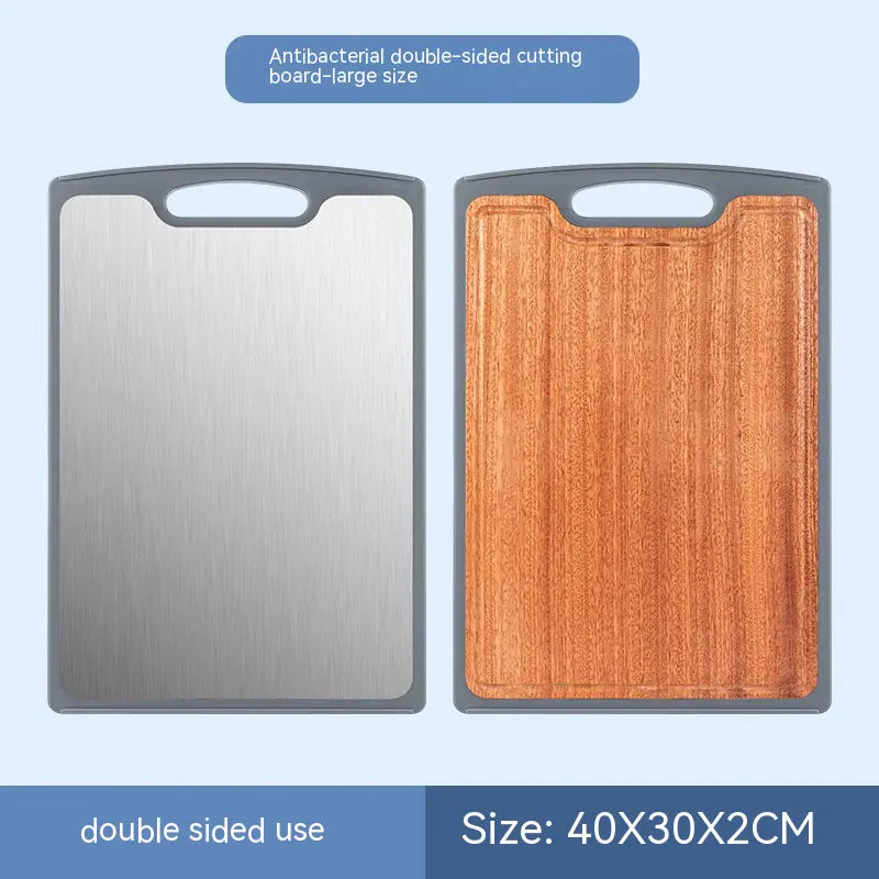Antibacterial Mildewproof Ebony Stainless Steel Cutting Board