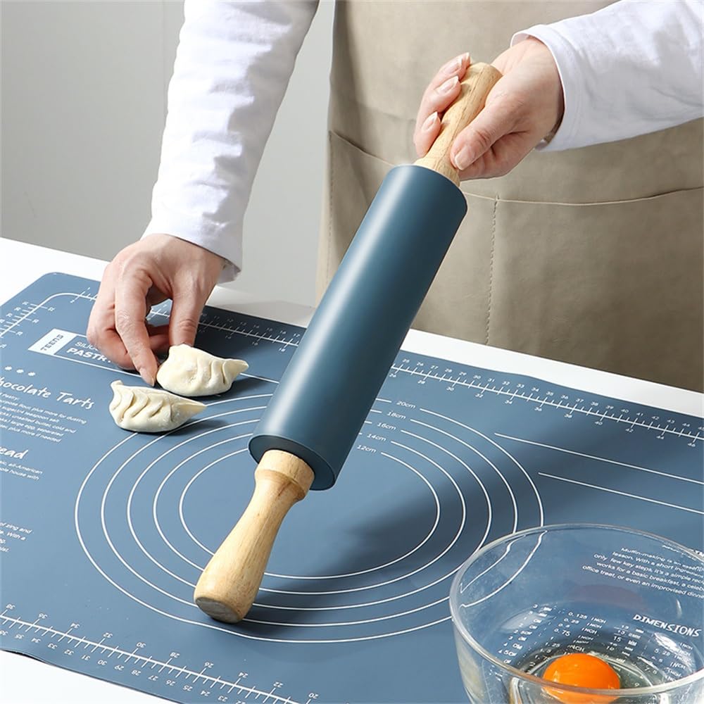 Non-Slip Rolling Pin and Non-Stick Mat
