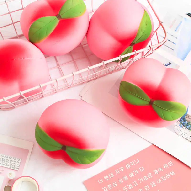 Squishy Peach Stress Toy for Relaxation