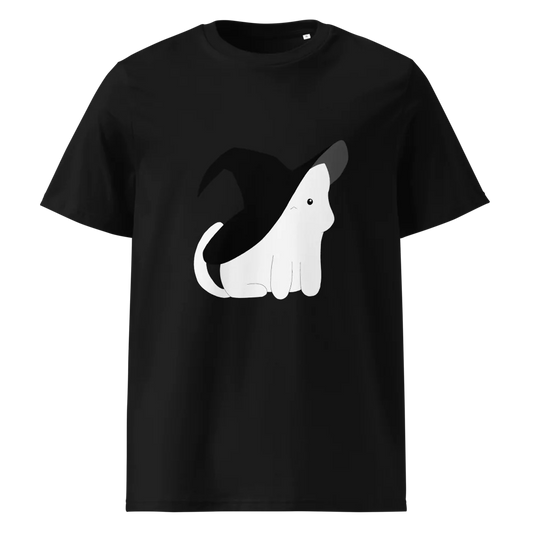 Unisex Organic Ribbed Neck T-Shirt | Halloween Witch Cat
