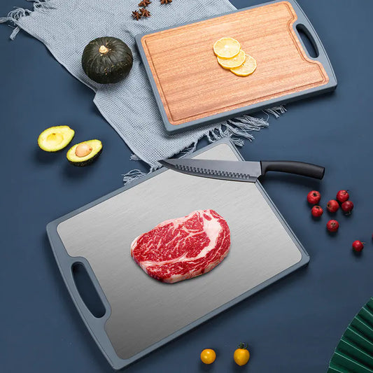 Antibacterial Mildewproof Ebony Stainless Steel Cutting Board