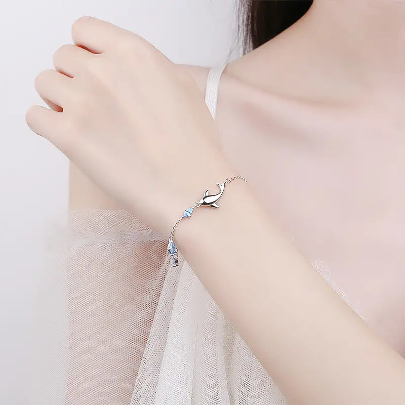 Sterling Elegance Dolphin Bracelet