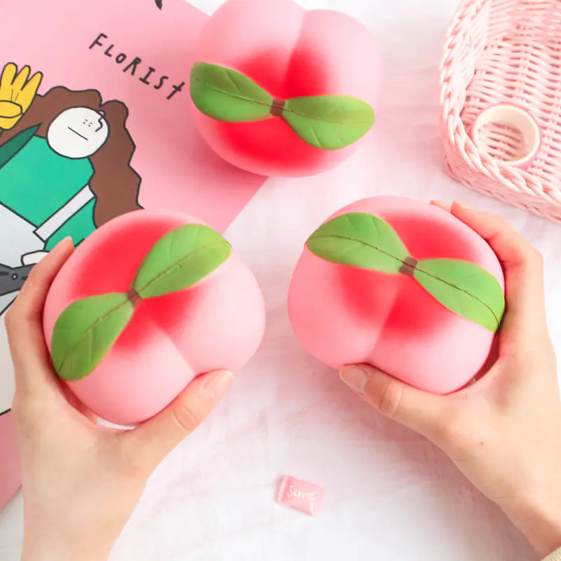 Squishy Peach Stress Toy for Relaxation