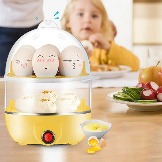 Double-Layer Multi-Functional Egg Steamer and Boiler