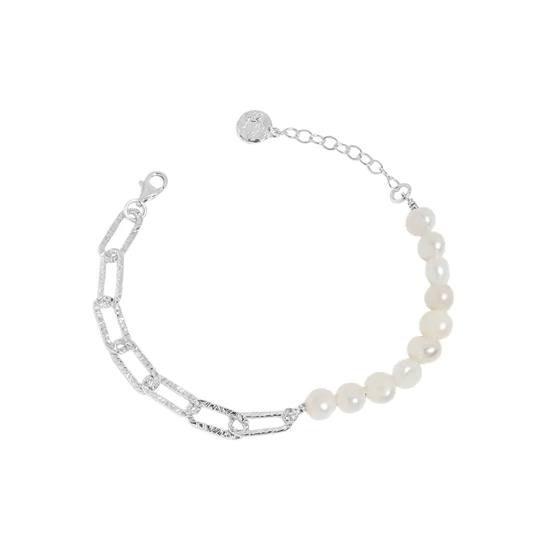 Luxury Baroque Pearl Chain Bracelet
