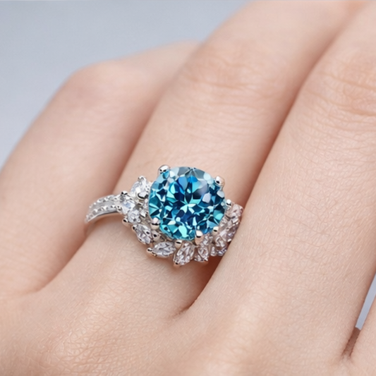 Round Rhinestone Ring